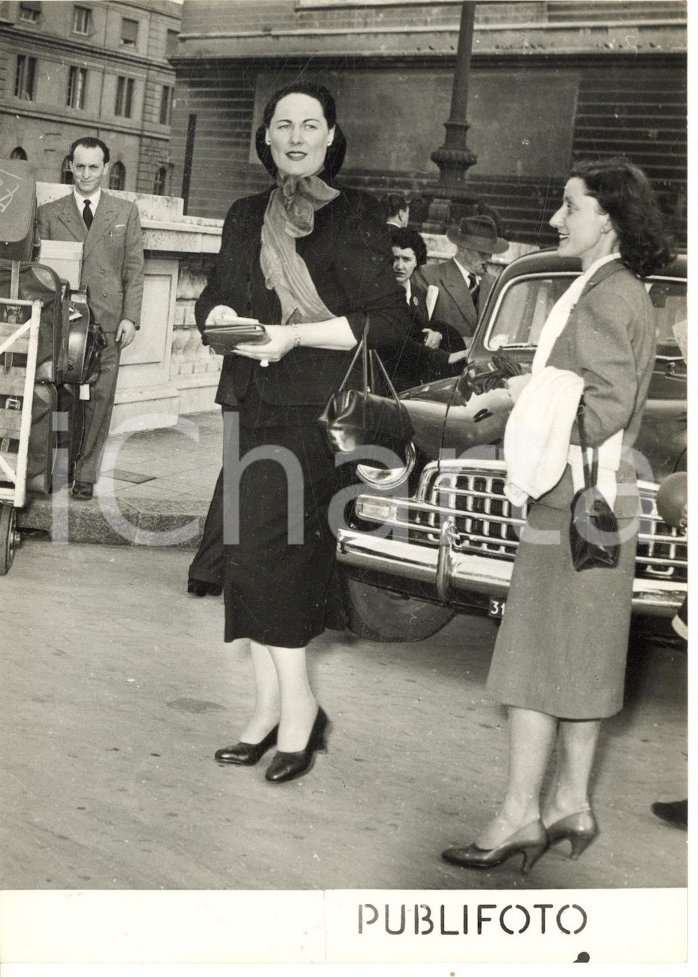 1953 GENOVA Arrivo del soprano Renata TEBALDI - Fotografia 13x18