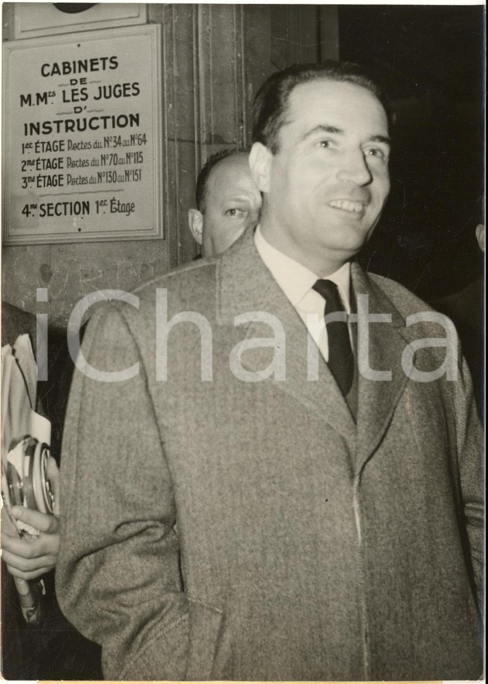 1959 PARIS François MITTERRAND lascia il Palais de Justice dopo interrogatorio