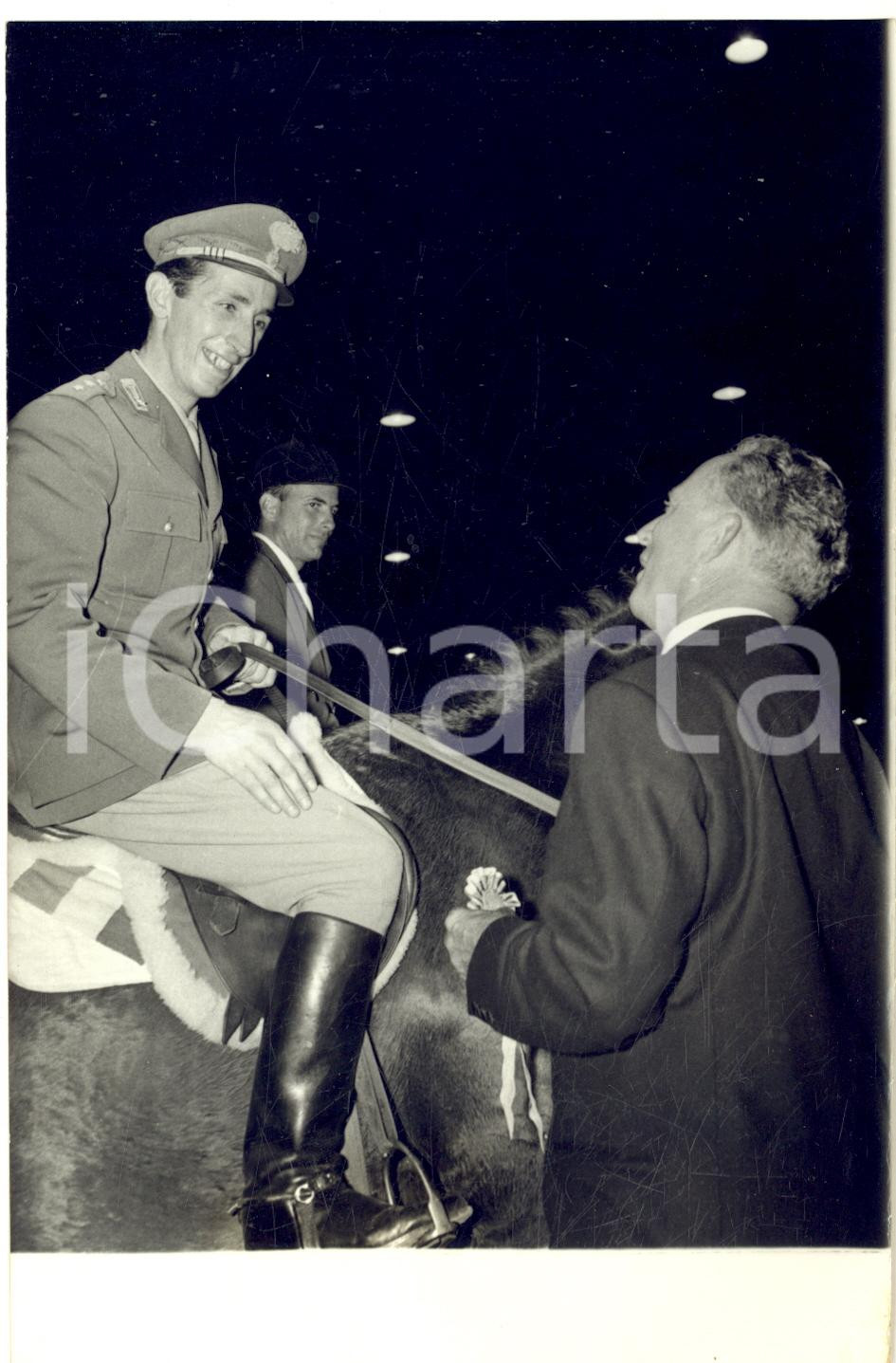 1958 (?) PARIS IPPICA Grand Prix Longchamps - Raimondo D'INZEO con Leopoldo III