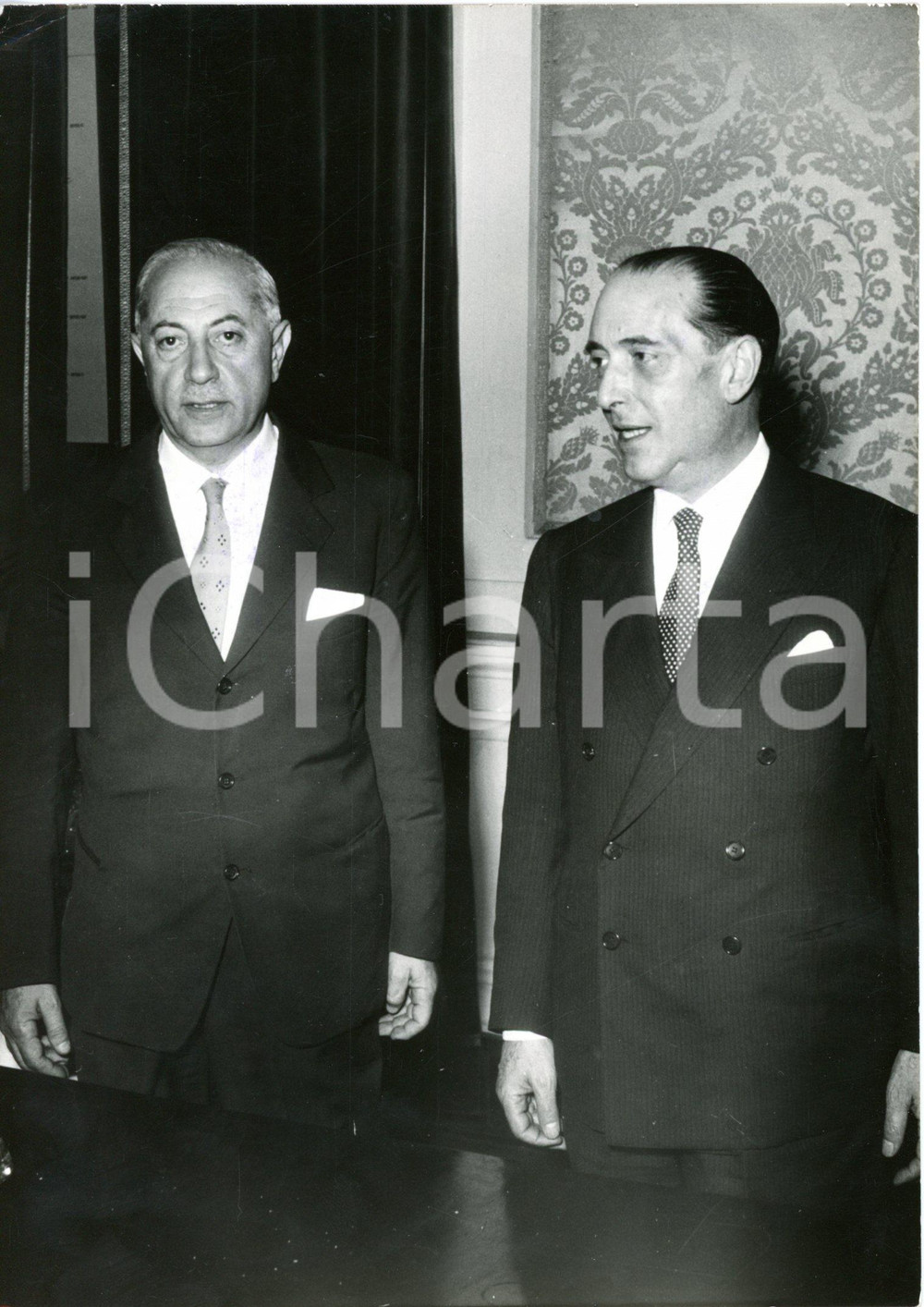 1960 ROMA Viminale - Consiglio dei ministri - Fernando TAMBRONI Giuseppe SPATARO
