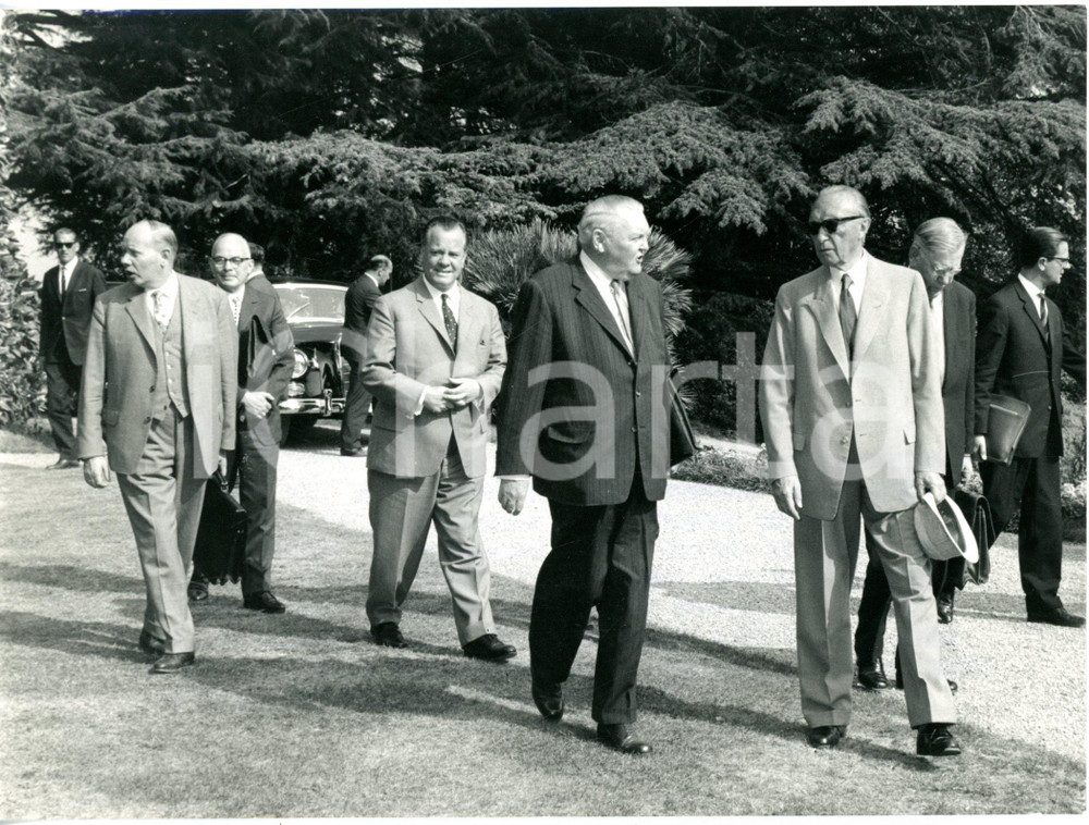 1962 CADENABBIA - Konrad ADENAUER con Ludwig ERHARD Theodor BLANK e Paul LÜCKE