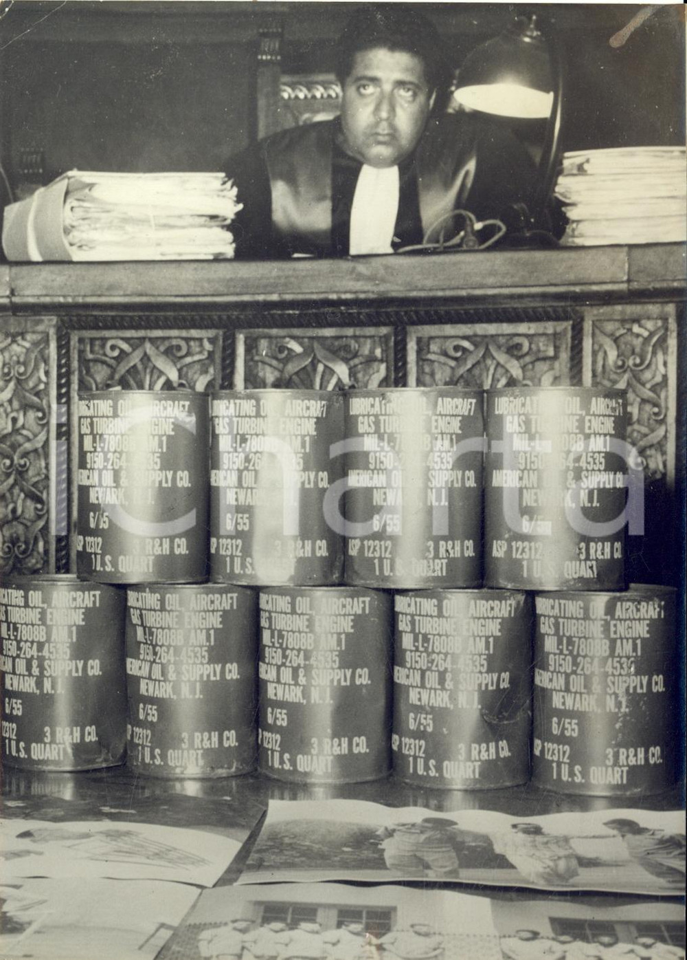 1960 RABAT (MAROC) Président QADDARA dans le procès des huiles frelatées *Photo