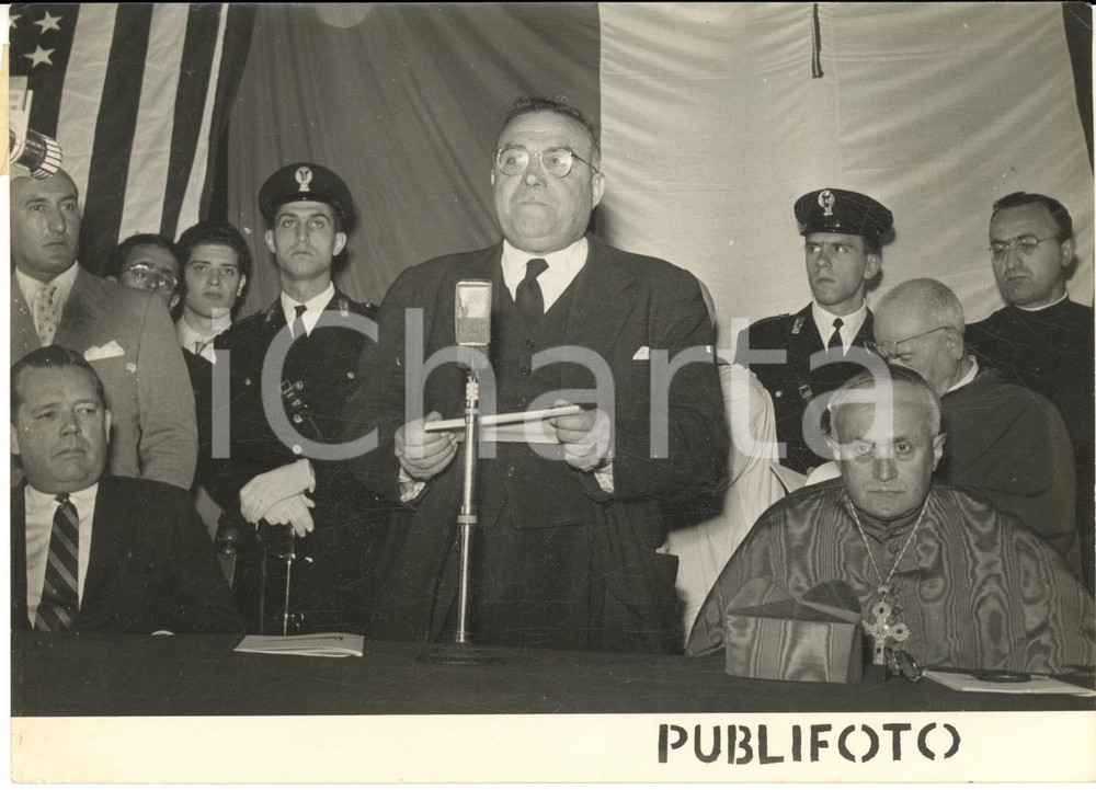 1955 ca PALERMO Salvatore ALDISIO inaugura nuova centrale elettrica STES *Foto