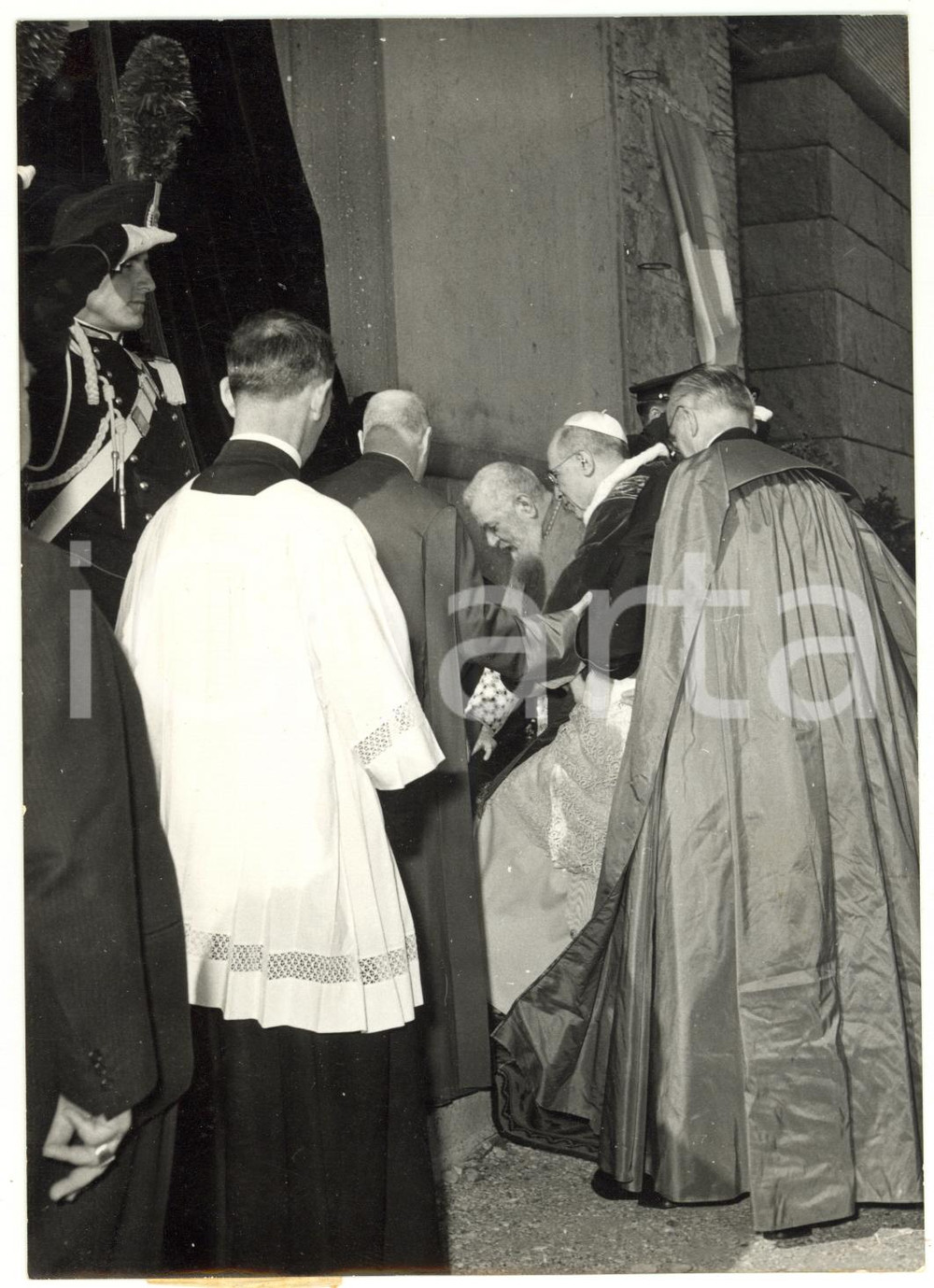 1957 ROMA Chiesa di LA STORTA - Visita di Papa Pio XII *Foto 13x18 cm
