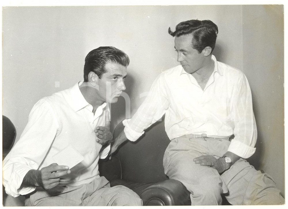 1956 ROMA CALCIO Riunione giocatori SS LAZIO - Roberto LOVATI Pasquale VIVOLO