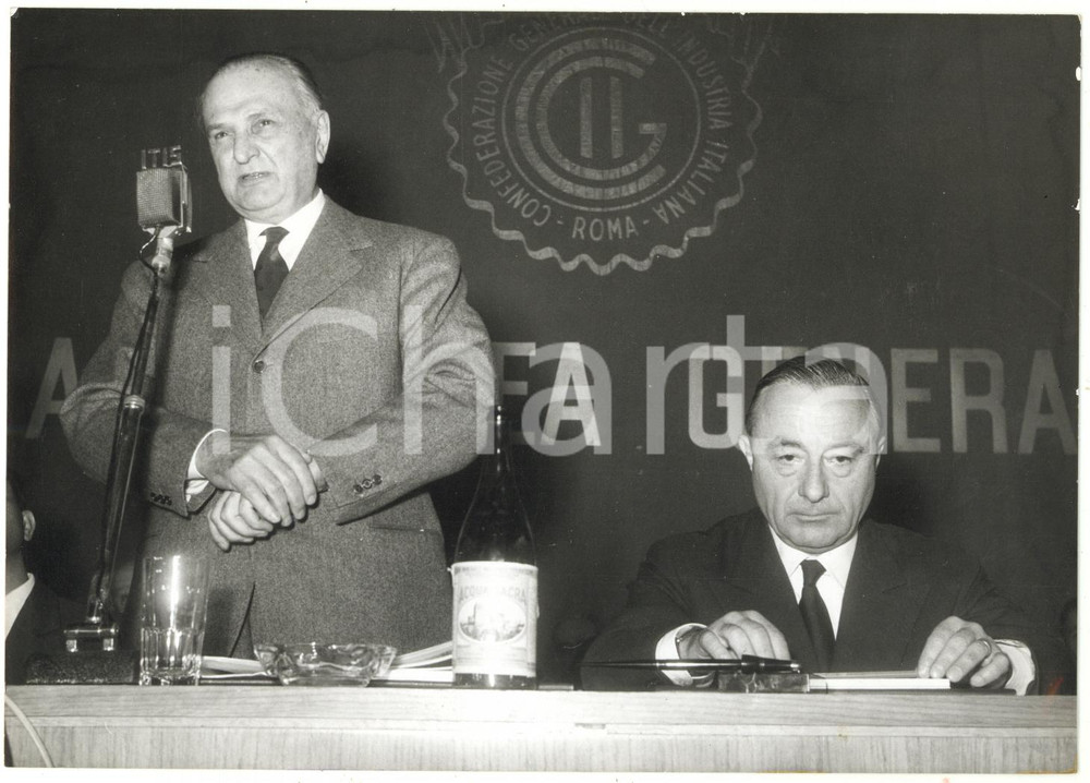 1961 ROMA EUR Assemblea CONFINDUSTRIA - Furio CICOGNA Alighiero DE MICHELI *Foto