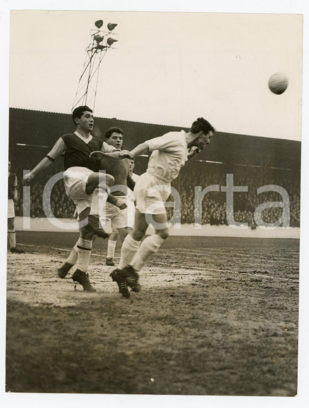 1958 LONDON FOOTBALL West Ham-Swansea City AFC - Header by Brandon Lee GRIFFITHS