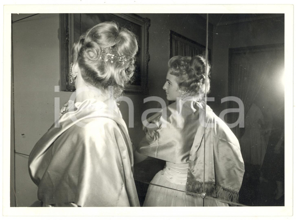 1957 TORINO Bar Florida - Modella al concorso "Pettine d'oro" *Foto 18x13 cm