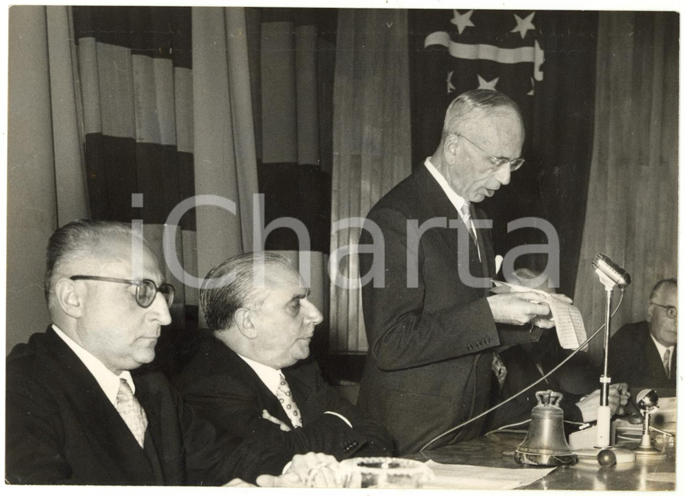 1954 MILANO Convegno Aree Arretrate - Discorso di Manlio BORRELLI - Foto