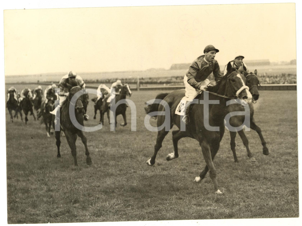 1953 NEWMARKET Cesarewitch Stakes - Ken GHETIN winning on CHANTRY *Photo 20x15
