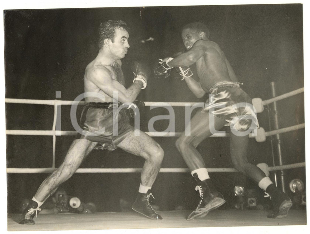 1954 LONDON Harringay Arena - BOXE Flyweight - Nazzareno GIANNELLI vs Jake TULI