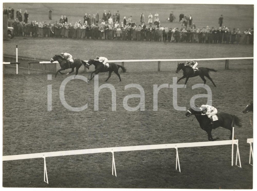 1957 NEWMARKET - William Henry CARR winning on Árpád PLESCH's STEPHANOTIS *Photo