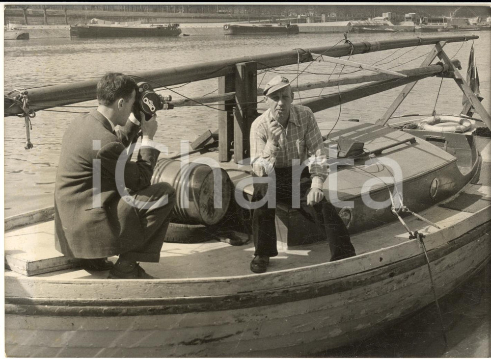 1956 FRANCE Kaj NIELSEN sulla barca HAABET fa il giro del mondo con 200 franchi