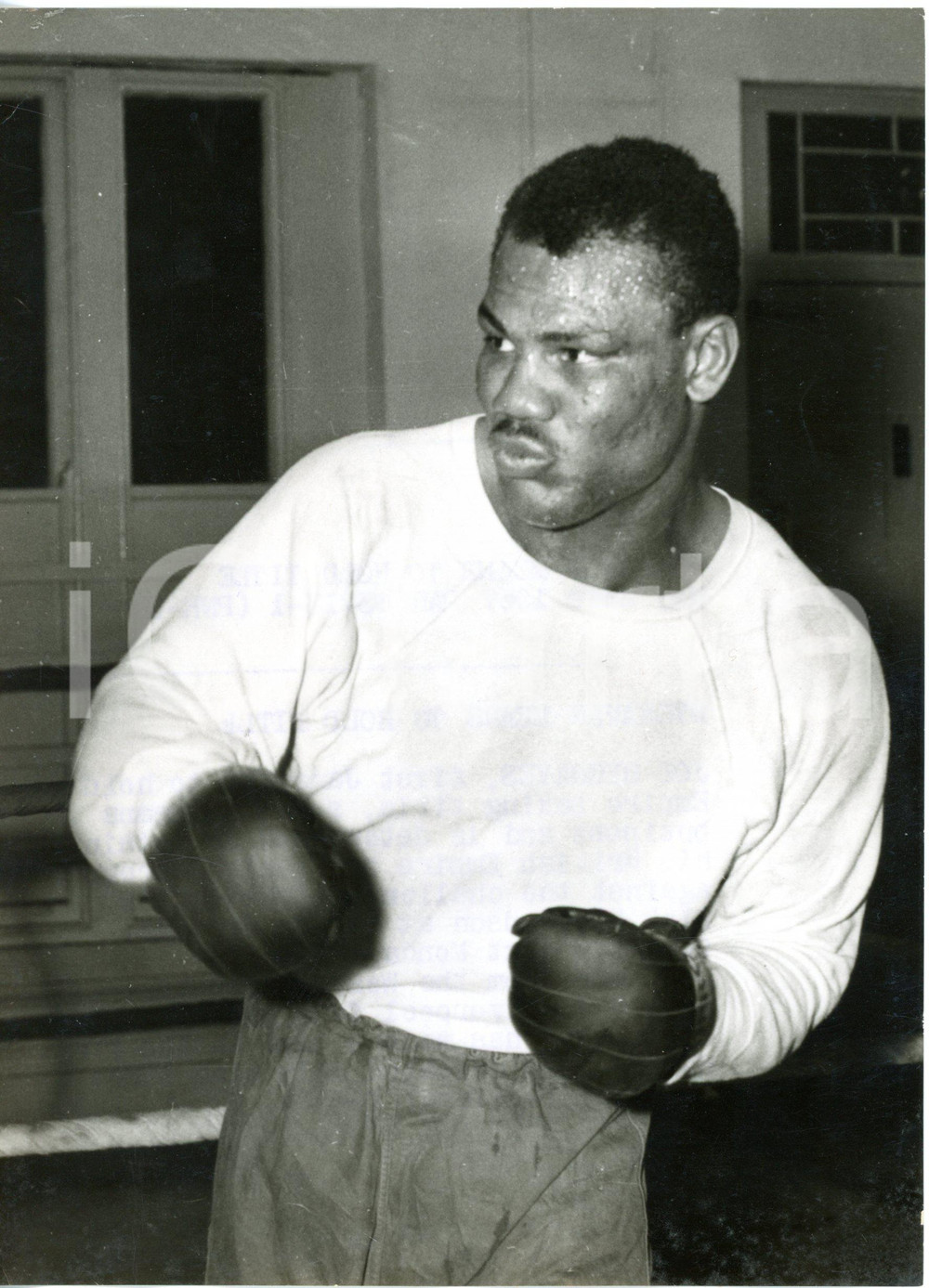 1957 LIVERPOOL - BOXE Portrait of Joe BYGRAVES British heavyweight title holder