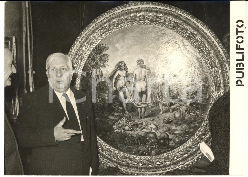 1954 ROMA Circolo della Stampa - Giorgio DE CHIRICO inaugura mostra di pittura