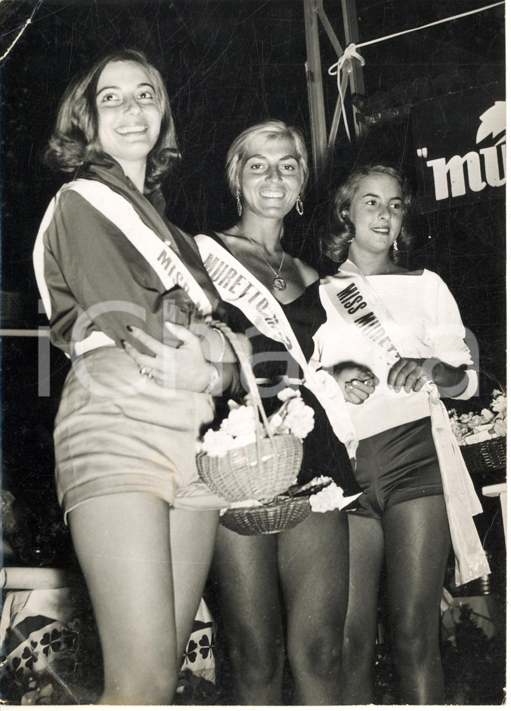 1955 ALASSIO MISS MURETTO Finaliste Pinuccia FRANCHI Maria Rosa SEBASTIANI Foto