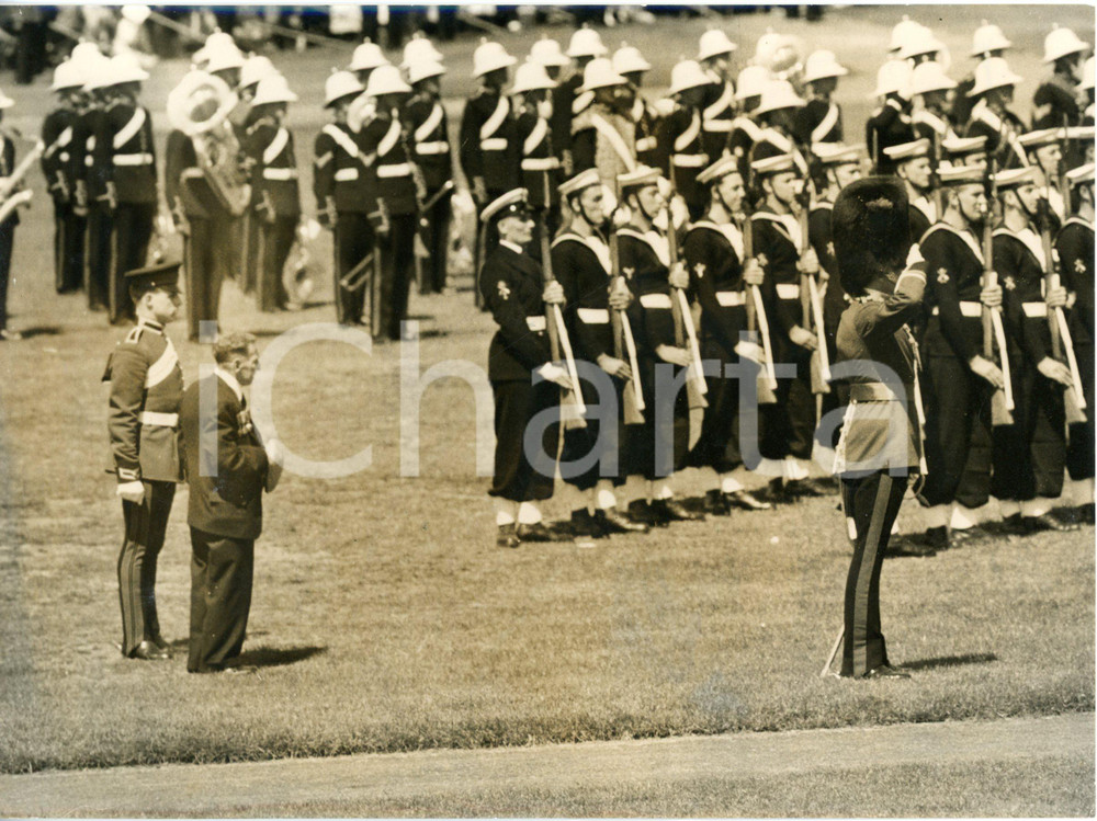 1956 LONDON Victoria Cross centenary - Holder of VC decoration during the review