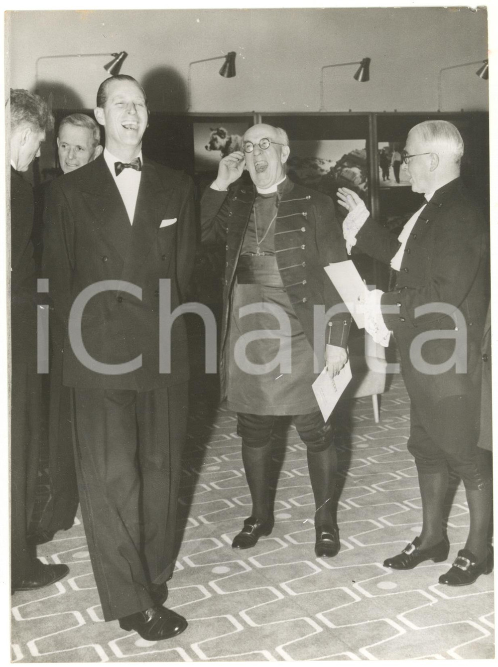 1958 LONDON Charity concert - Duke of Edinburgh Archbishop Geoffrey FISCHER
