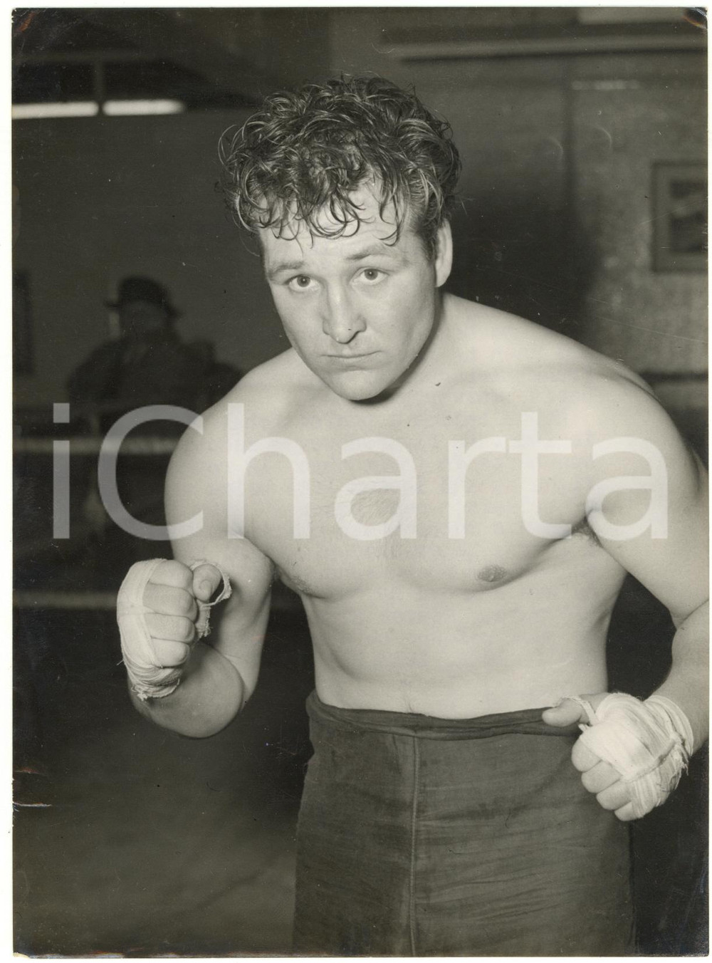 1953 LONDON Cambridge Gymnasium - BOXE Heavyweight - Portrait of Jack HOBBS