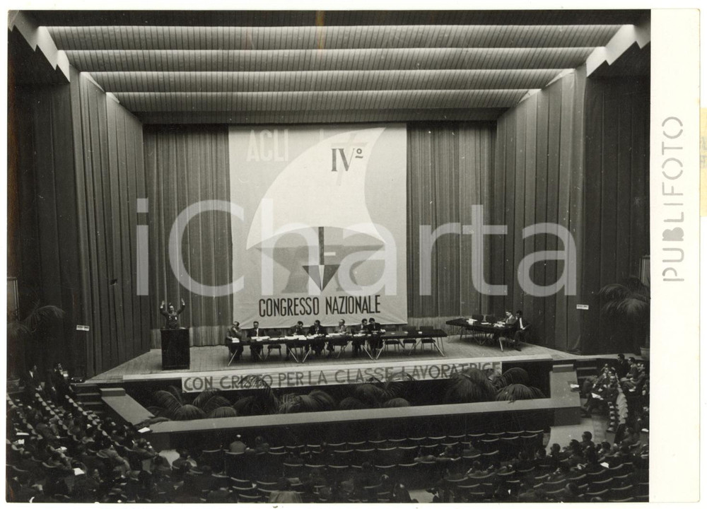 1953 NAPOLI - IV Congresso delle ACLI - Seduta pomeridiana *Foto 18x13 cm