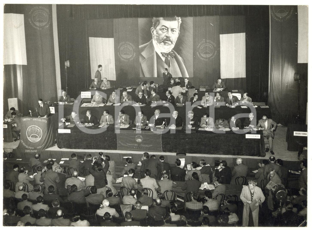 1957 MILANO Teatro Alcione - Congresso Partito Socialista Democratico Italiano