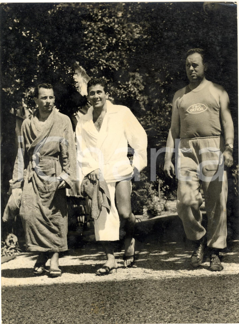 1960 ca GENOA CALCIO Giocatori durante il ritiro - Fotografia 18x24 cm