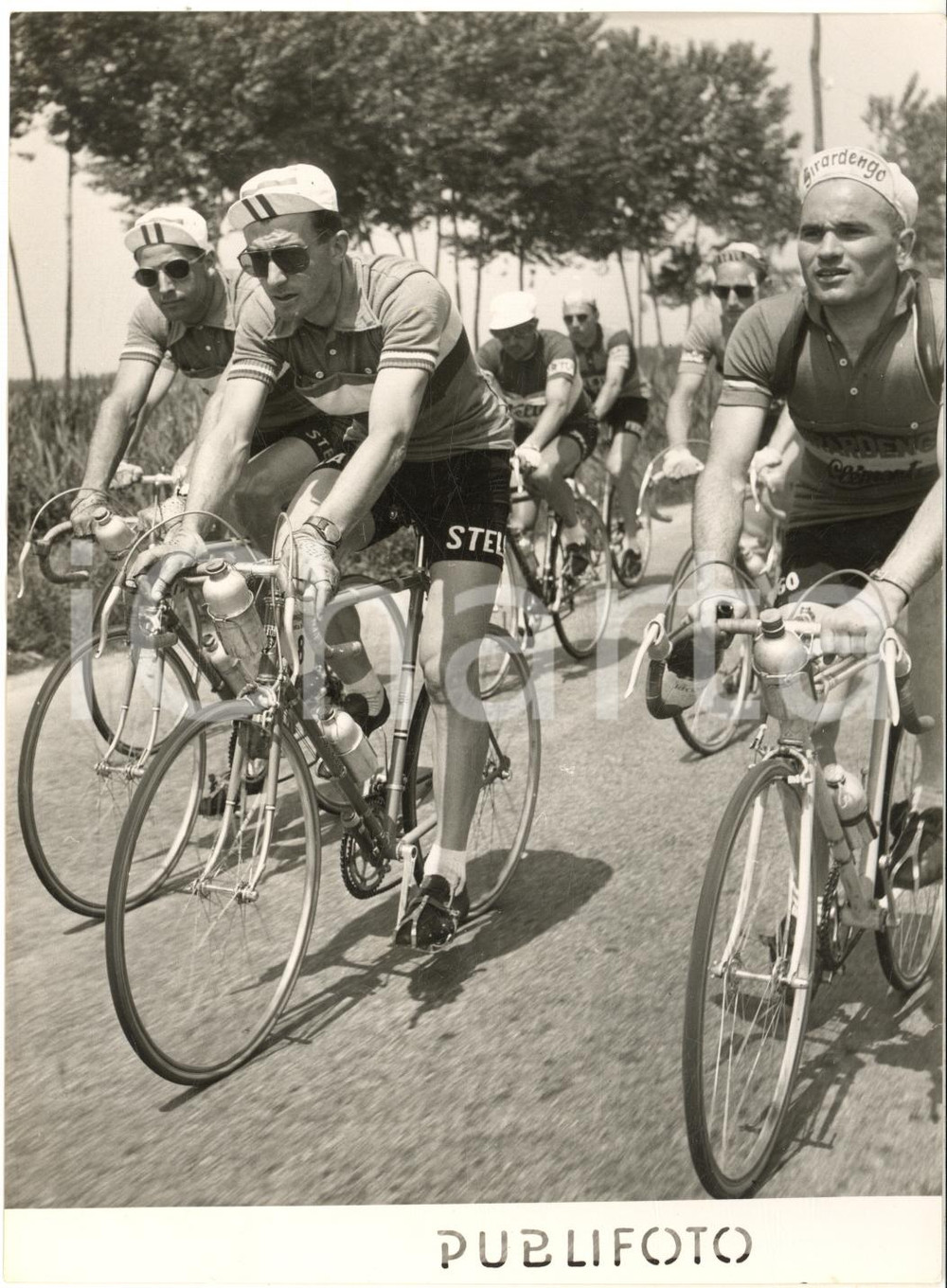 1953 CICLISMO GIRO D'ITALIA 2^ Tappa - Louison BOBET in gara - Foto 13x18 cm