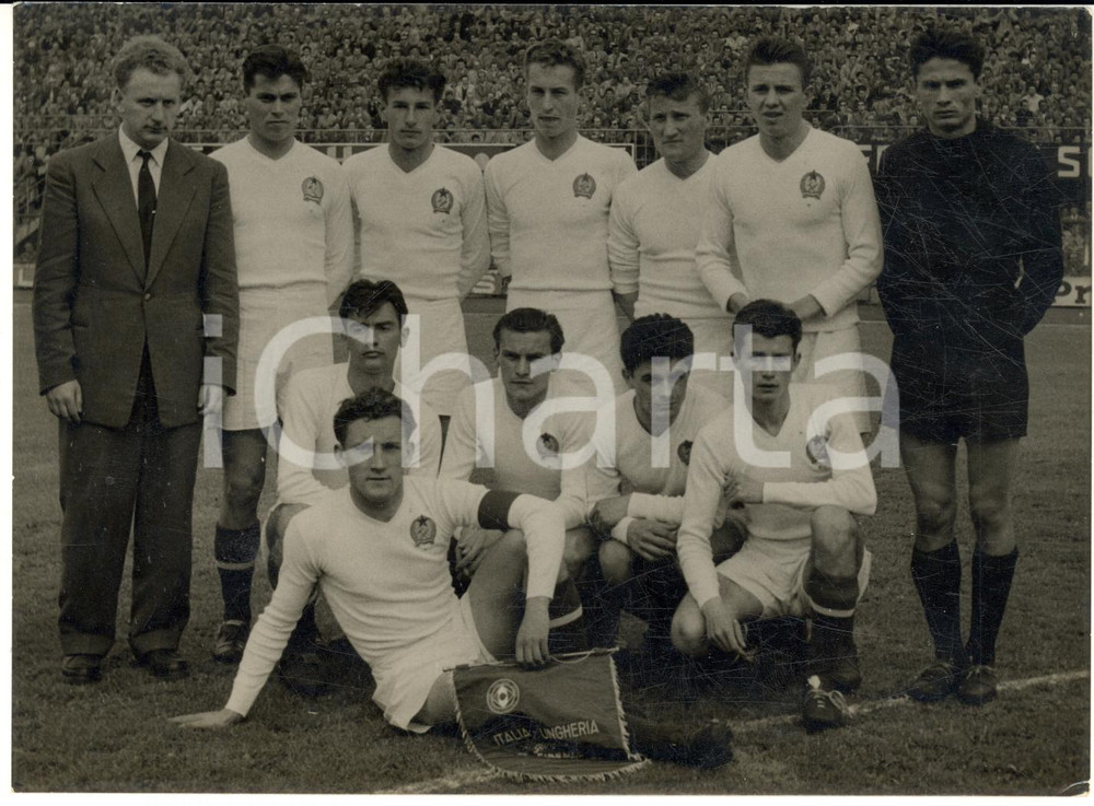 1959 FIRENZE CALCIO ITALIA-UNGHERIA - La nazionale ungherese - Foto 18x13