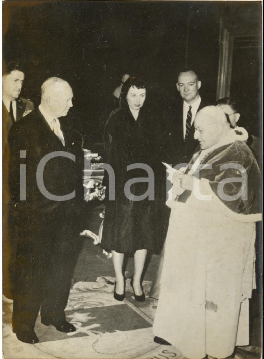 1959 VATICANO Papa Giovanni XXIII riceve in udienza Dwight EISENHOWER *Foto