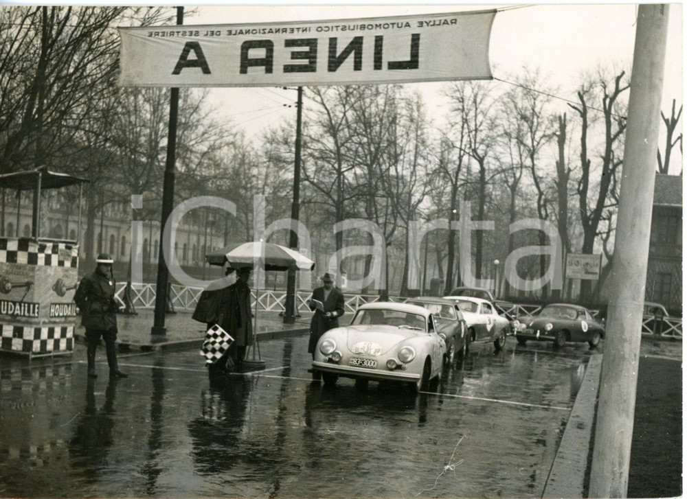 1955 TORINO Rally del Sestriere - La PORSCHE di WESTERHOLT / THEDEN al Valentino