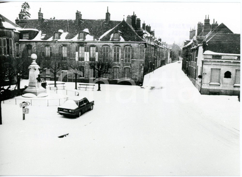 1965 ca NUITS-SAINT-GEORGES - Veduta del paese innevato *Foto 18x13