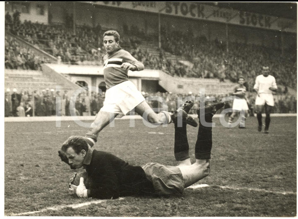 1960 ca CALCIO SERIE A Partita della SAMPDORIA - Foto 18x13 cm
