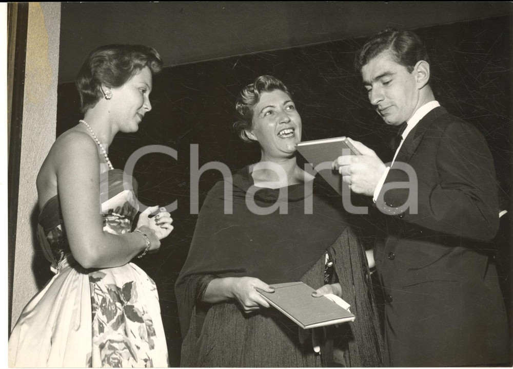 1955 ca VALDAGNO Premio MARZOTTO - Paolo MARZOTTO con Enrica CRESCENTINI *Foto