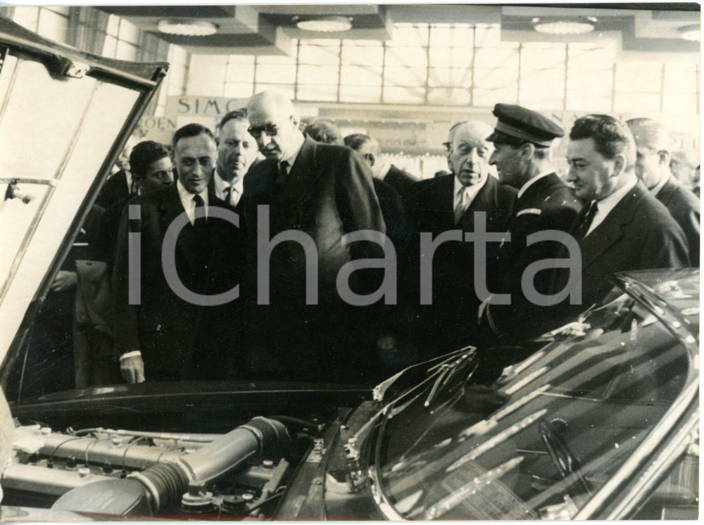 1962 PARIS Salon de l'Auto - Generale Charles DE GAULLE in visita *Foto 18x13