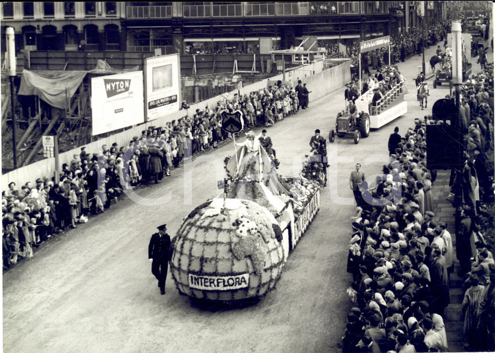 1958 LONDON Lord Mayor's Show - The Interflora float - Photo 20x15 cm