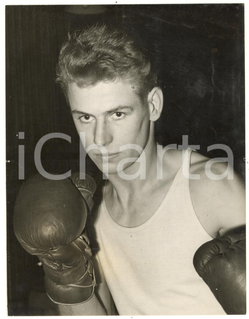 1954 BOXE Light-middleweight - Portrait of Bruce WELLS British amateur champion