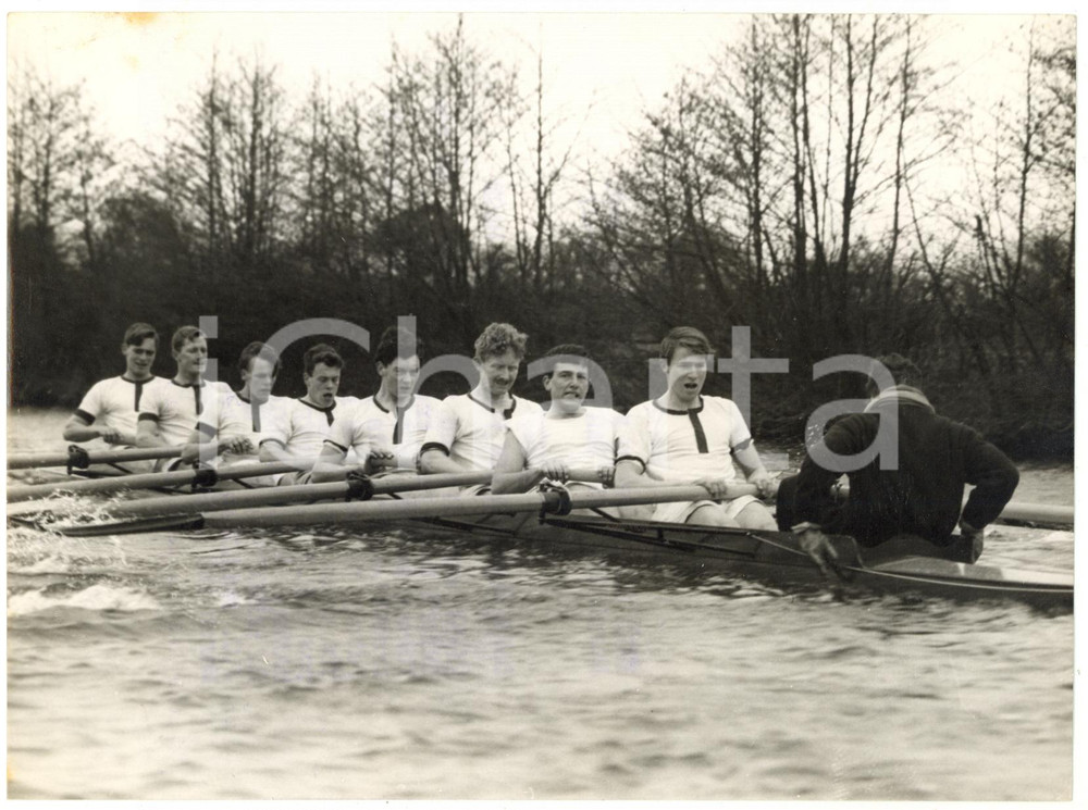 1956 MARLOW (UK) River Thames - Training of OXFORD boat race crew *Photo 20x15