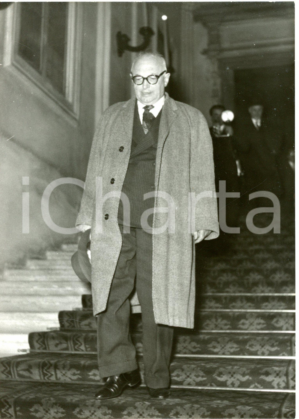 1959 ROMA Consultazioni al Quirinale - Arrivo di Pietro NENNI *Foto 13x18