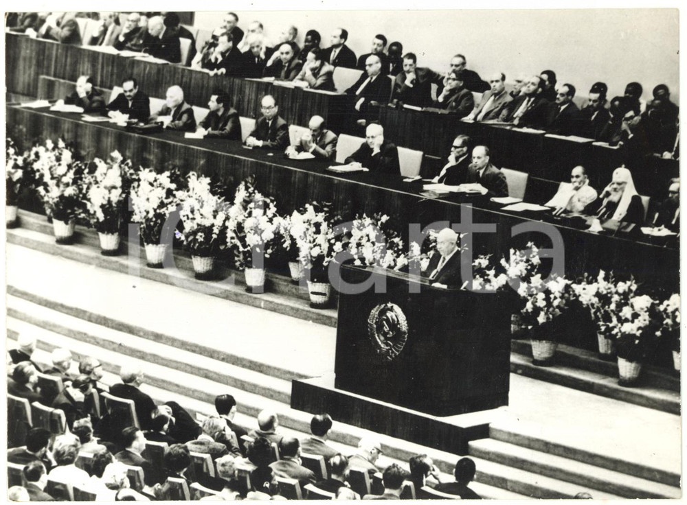 1962 MOSCA Congresso Mondiale Pace e Disarmo - Discorso di Nikita KRUSCIOV *Foto