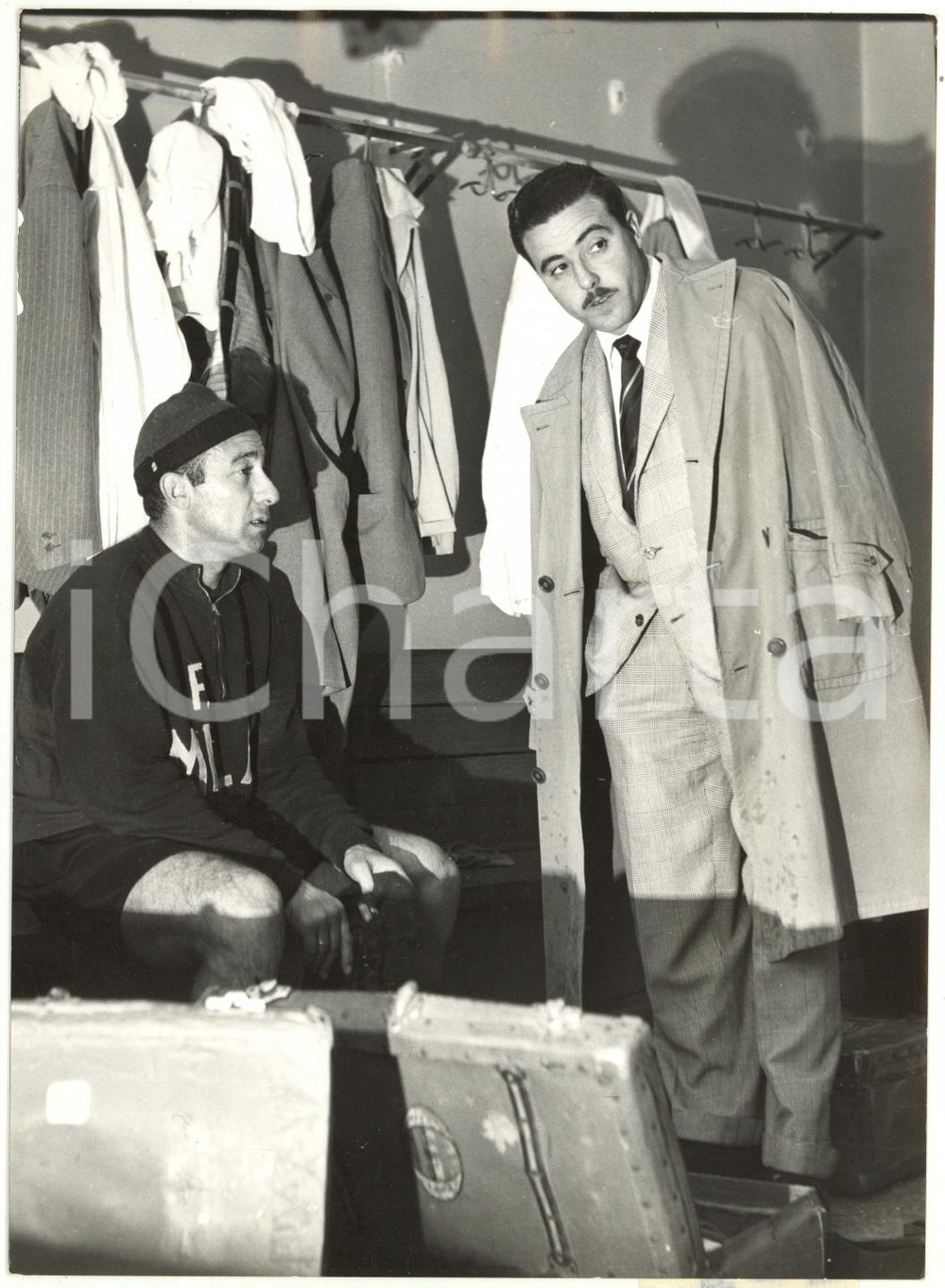 1956 MILANO CALCIO - MILAN F.C. - Allenatore Ettore PURICELLI con Walter GÓMEZ