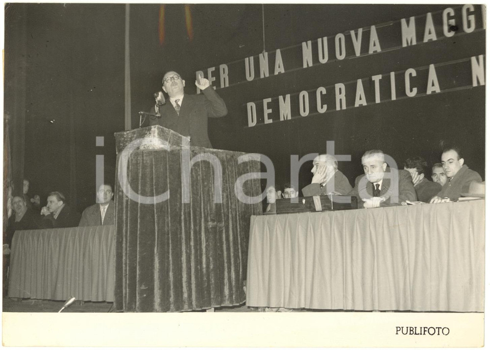 1954 TORINO Teatro Alfieri - Discorso di Pietro NENNI sulla rinascita del P.S.I.