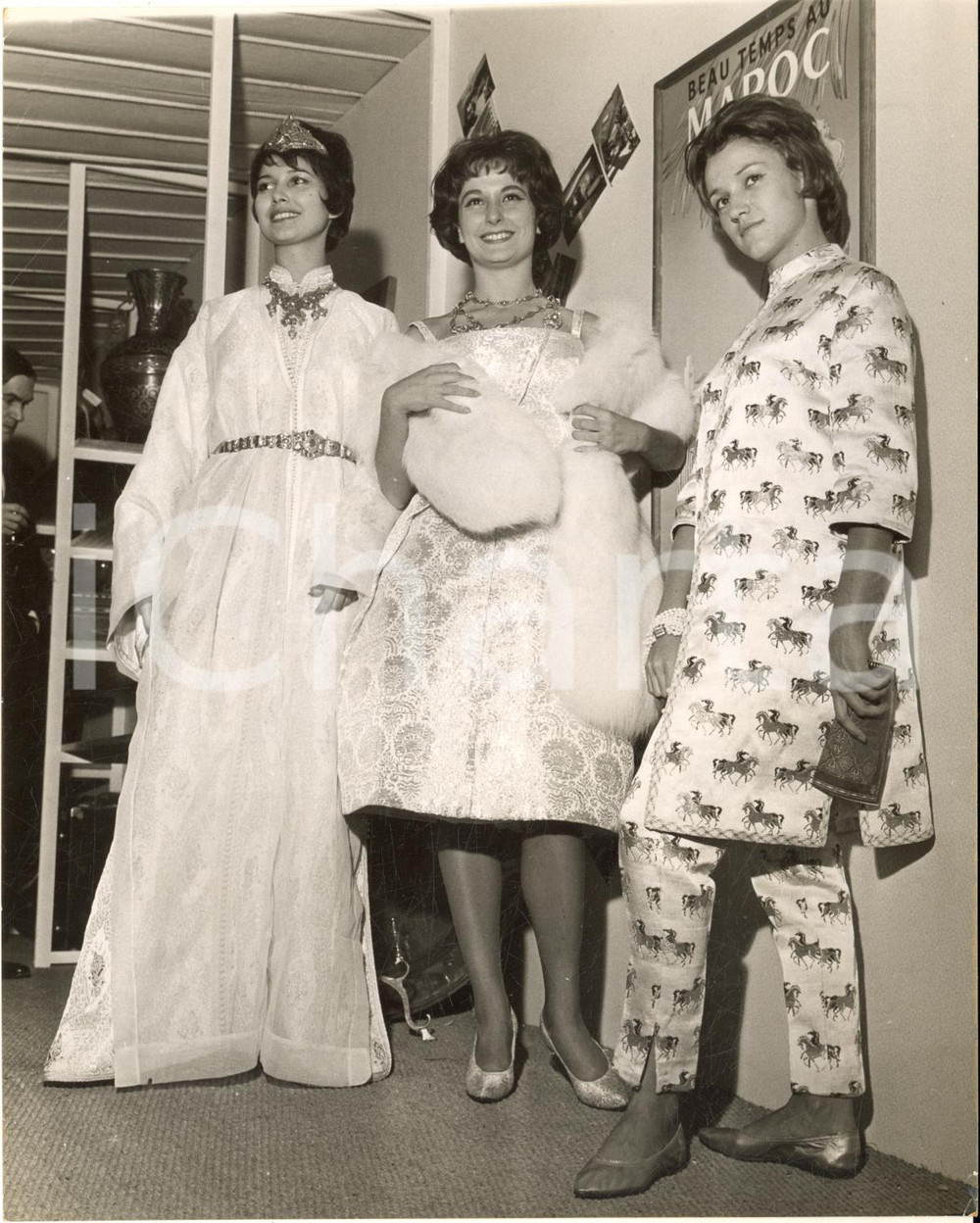 1960 LONDON Models girls display clothes made in Morocco for the Moroccan Week