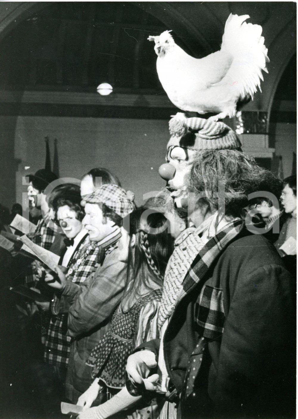 1977 LONDON Holy Trinity Church - Clowns at Joseph GRIMALDI memorial service