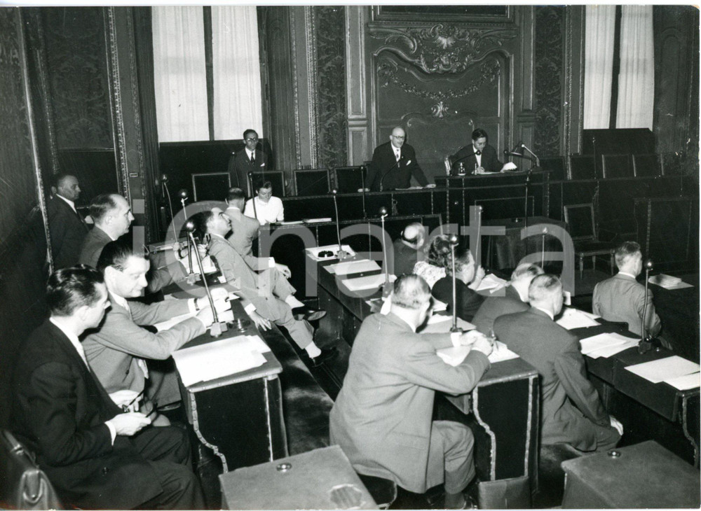 1956 TORINO Palazzo Civico - Discorso di Amedeo PEYRON ai sindaci europei *Foto