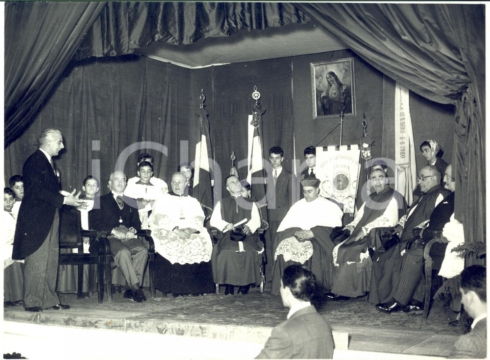 1955 GENOVA SAN SIRO Card. Giuseppe SIRI con nuovo prevosto Alfredo CAMBIASO (3)