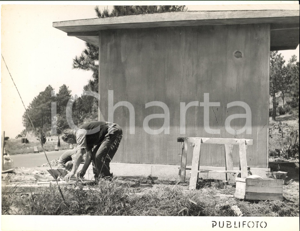 1953 SESTRI LEVANTE / RIVA TRIGOSO - Lavori di scavo ditte MEDIOLI - SIRTI *Foto