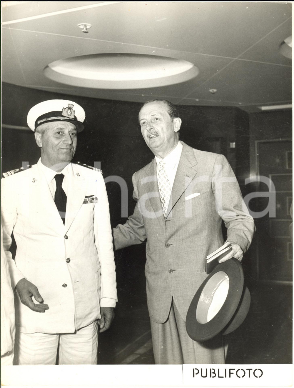 1954 GENOVA Viaggio inaugurale T/N "Cristoforo Colombo" - Comandante al rientro