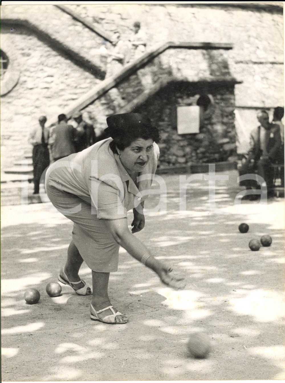 1955 GENOVA Campo ZERBINO Coppa SAN PIETRO di BOCCE Femminile - CANAL in gara