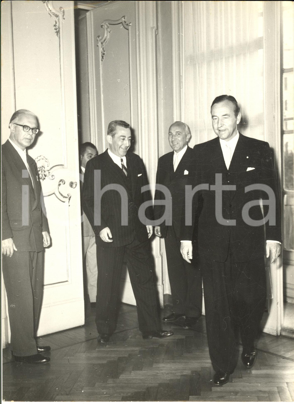 1958 GENOVA Ambasciatore di Germania Manfred KLAIBER in visita ufficiale ^Foto