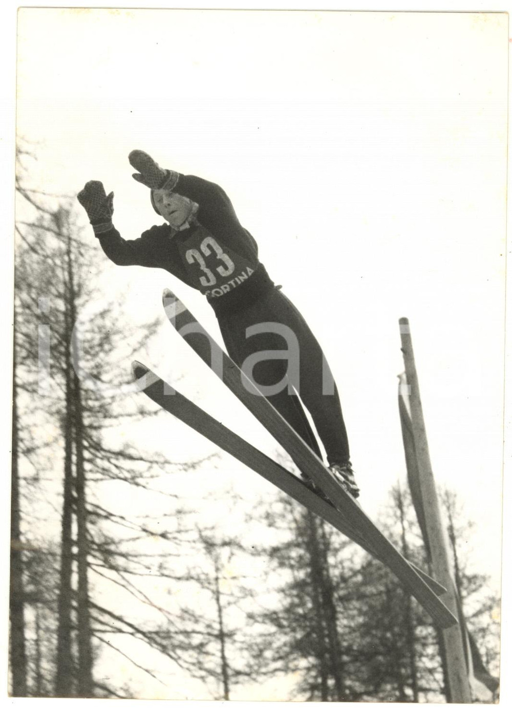 1955 CORTINA D'AMPEZZO - Gara internazionale di SALTO CON GLI SCI - Max BOLKART